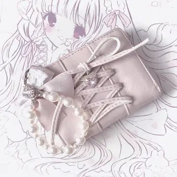 [미사용 새상품] 양산계 리본 지갑