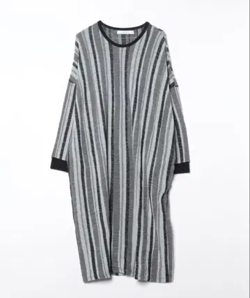 스뉴 sneeuw 그레이 계열 스트라이프 롱 원피스