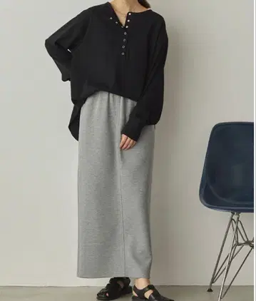 소프트 종이상자 니트 롱 타이트 스커트