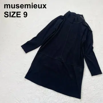 뮤즈뮤 페이크 스웨이드 원피스 하이넥 긴팔 심플 (809)