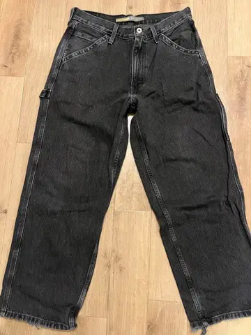 Silver Tab 블랙 와이드 레그 데님