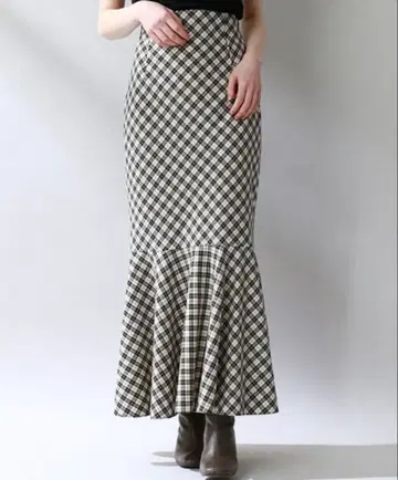 deicy 체크 롱 머메이드 스커트 사이즈 0