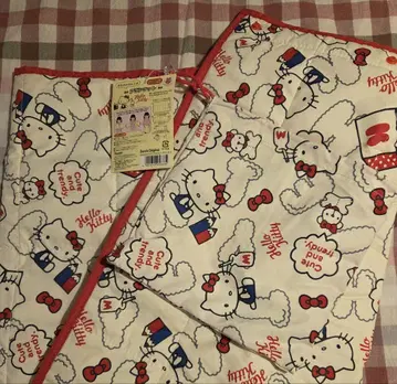 헬로키티 수납 복조리 포함 퀼트 담요 60x130cm