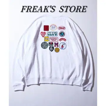 FREAK'S STORE 트레이닝복 백 자수 와펜 맨투맨 긴팔