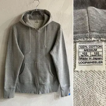 새상품급 LOOPWHEELER 후드 맨투맨 루프 휠러 그레이 M
