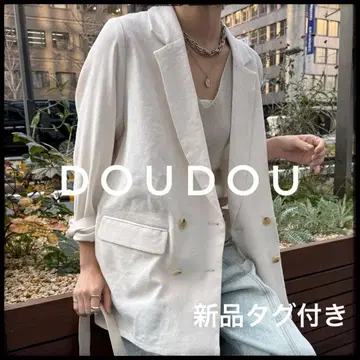 DOUDOU 화이트 테일러드 자켓 택 포함 새상품