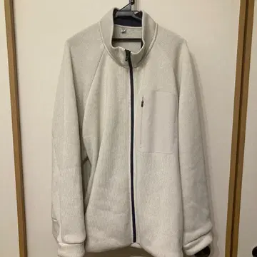 화이트 플리스 자켓 4XL