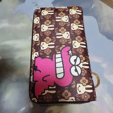 CUNE 장지갑 와니야마 씨 꽃무늬