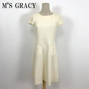 LA6954 엠즈 그레이시 울 반팔 원피스 아이보리 38