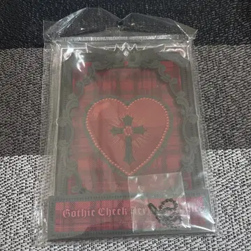 후쿠야 고딕 체크 아크릴 프레임 레드