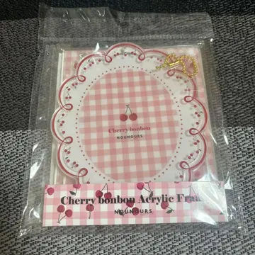 후쿠야 체리 모자 꽁지 아크릴 프레임 레드