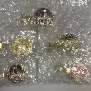 컬러풀 피치 메탈 헤어 클립 5종 세트