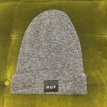 [ 거의 새상품 미사용 ] HUF 니트 모자 블랙 그레이