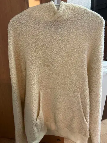 hihashimo 플리스 후드티 크림색