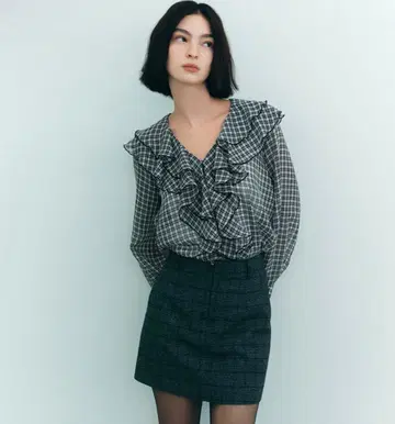 [택 포함 새상품] FRAY I.D 프레이아이디 전개 미니 스커트