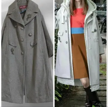 빅 사이즈! 24AW/ super Beauty 비쥬 코트 42 그레이