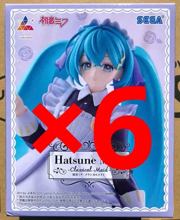 6개 세트 하츠네 미쿠 Luminasta 클래시컬 메이드 피규어