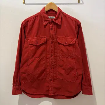 OMNIGOD 빨간색 샤모아크로스 플란넬 셔츠 사이즈 2 오므니갓