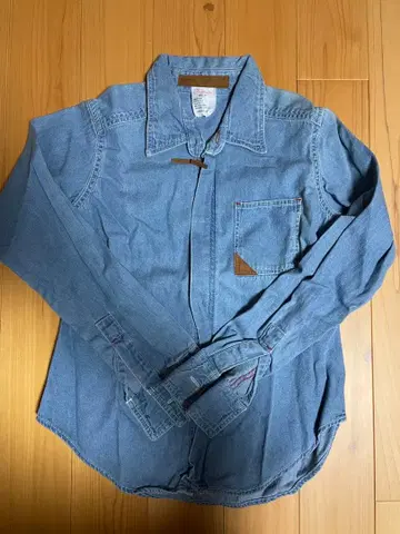 새상품 미사용 데님 지퍼 긴팔 셔츠