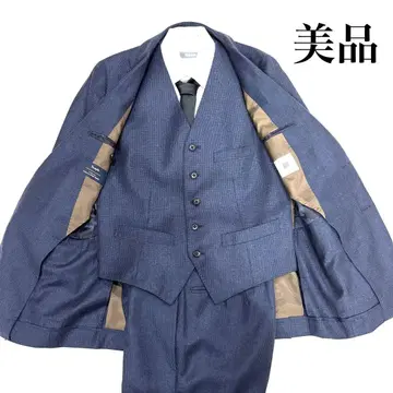 정장 셀렉트 쓰리피스 수트 네이비 Marzotto 이탈리아제