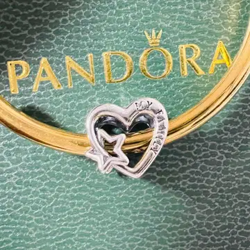 새상품급 판도라 오픈워크 하트 & 스타 참