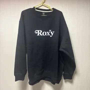 Roxy 블랙 로고 프린트 맨투맨 XL 속기모