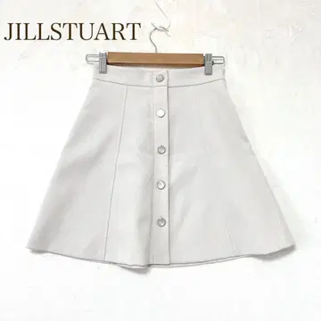 질스튜어트 미니 스커트 무릎 기장 캐주얼 펄 프론트 버튼