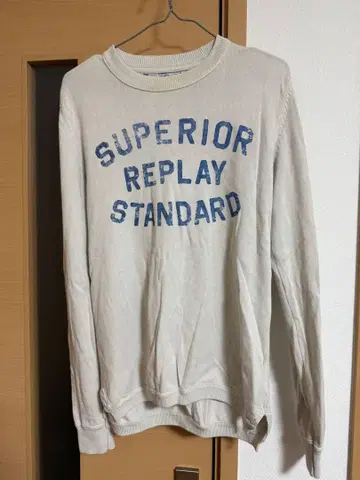 REPLAY 크루넥 트레이닝복 M 크림색