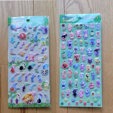 동물의 숲 피크민 포켓 스티커 월드 모동숲