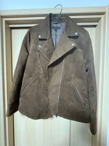 브라운 더블 라이더 자켓 XL