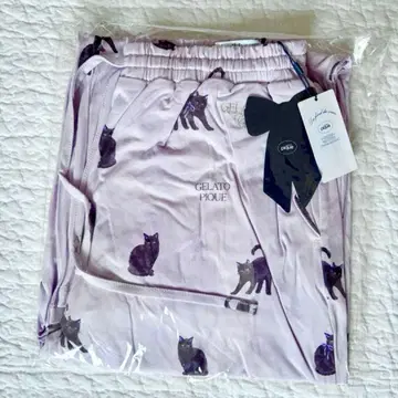 GELATO PIQUE 검은 고양이 롱 팬츠 라벤더