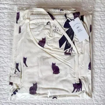 GELATO PIQUE 검은 고양이 롱 팬츠 크림