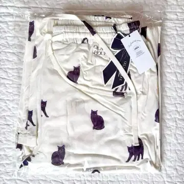 GELATO PIQUE 검은 고양이 롱 팬츠 크림