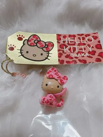 선탠 갸루 키티 핑크 레오파드 무늬 매달린 장식 스트랩 오사카 한정판