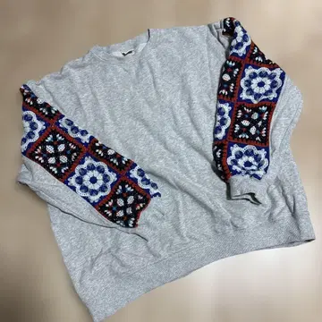 니코앤드 [컨디션 최상] 크로셰 콤비 풀오버 L