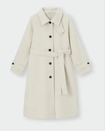 GU 컨디션 최상 롱 코트 화이트 베이지 아이보리