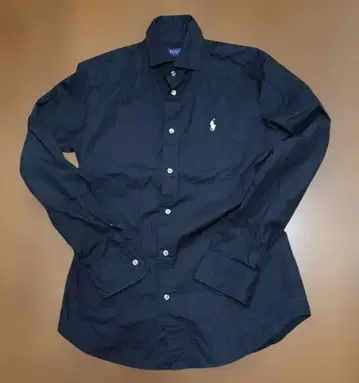 폴로 랄프로렌 폴로 로고 자수 블랙 버튼 다운 셔츠