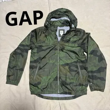 GAP 카모 패턴 후드 윈드브레이커 XL