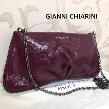 [컨디션 최상] 잔니 키아리니 체인백 클러치 2way 보르도
