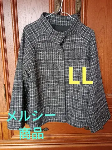 azzurri 테일러드 자켓 LL 사이즈 블랙 계열 체크