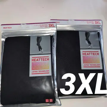 유니클로 히트텍 레깅스 10분 길이 3XL 블랙 2개