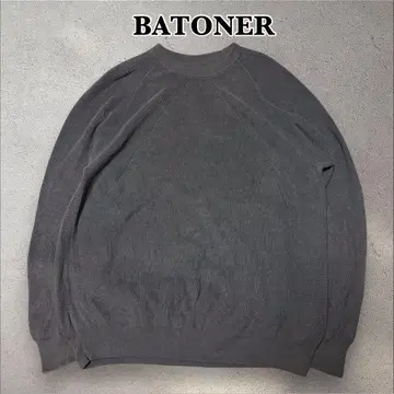 24SS BATONER 씨 아일랜드 코튼 시그니처 크루넥