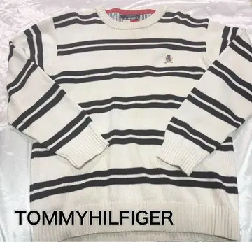 타미힐피거 보더 니트 스웨터