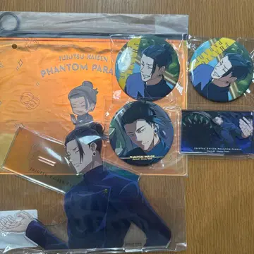 주술회전 팬파레 복권 A상 아크릴 스탠드 캔뱃지 아크릴 블록 게토 스구루