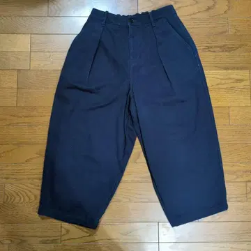 군겐도 면 뒷면 기모 팬츠 네이비 컬러