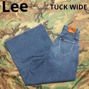 Lee HERITAGE 하이웨스트 턱 와이드 데님 팬츠 스트레치