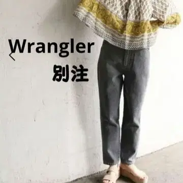 랭글러 별주 로리즈팜 하이웨스트 슬림 데님 워시 블랙