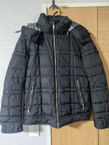 BLACK LABEL 퀼팅 다운 자켓 블랙