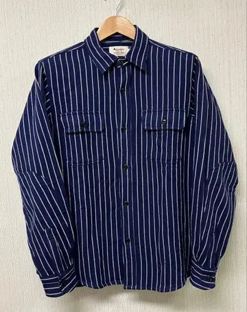 ALCARZA 헤비 플란넬 셔츠 L 네이비 / 유니클로 웨어하우스 컴코