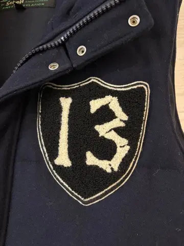 Schott 다운 베스트 13 자수 M 네이비